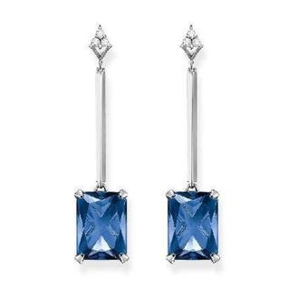 Thomas Sabo Thomas Sabo, Accessoires, Dames, Blauw, ONE Size, Oorbellen met steen