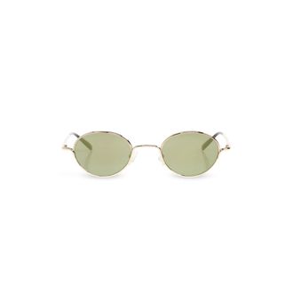 Alexander McQueen Accessoires, Heren, Groen, ONE Size, Top Piercing Zonnebril