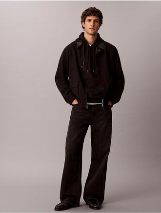 Calvin Klein Jeans Calvin Klein Mens Monogram Relaxed Hoodie - Black - 2XL