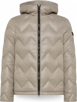 Peuterey Honova LKS Piumino met korte chevron-quilting - Heren - Winterjassen - Beige - S - Leer - Jassen
