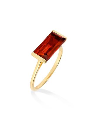 Tiramisu 14K Over Silver 3.13 Ct. Tw. Red Doublet Quartz Solitaire Ring