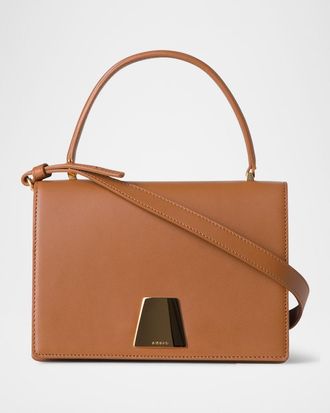 Akris Alice Small Leather Top-Handle Bag