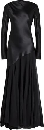 Tove Abito Cordelia lungo con inserti - Nero