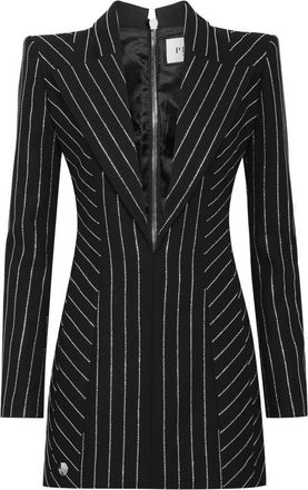 Philipp Plein Korte Jurk - Dames - Feestkleedjes - Zwart - M - Leer - Kleedjes