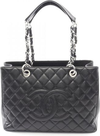 Chanel Black Leather Tote Bag (Pre-Owned)