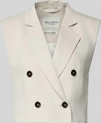 Marc O'Polo Regular Fit Weste aus Viskose-Leinen-Mix in Sand, Gr&ouml;&szlig;e 38