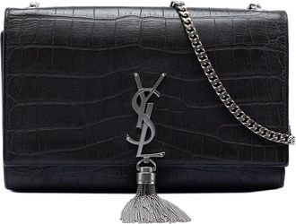Saint Laurent Pre-owned Saint Laurent Medium Croc Embossed Leather Kate Tassel Crossbody Ladies 46Y4CSRDEJQ52G1D