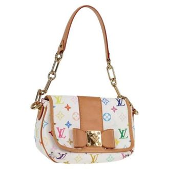 Louis Vuitton Tweedehands Canvas Louis Vuitton tassen - Dames - Pre-owned - Wit - Maat: ONE Size Leer