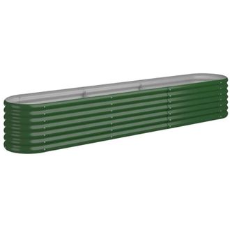 vidaXL Vidaxl - Garden Raised Bed Galvanised Steel 224x40x36 cm Green
