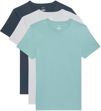 Calvin Klein Mens 3 Pack Short Sleeve Cotton T-Shirts, Multicolor (Micro Chip/Zoni Beach/Ink), M