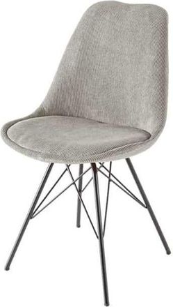 Global Interiors Designstuhl Scandinavia - Cordbezug Grau/ Schwarz