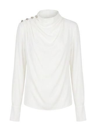 Patrizia Pepe Draped Viscose Top