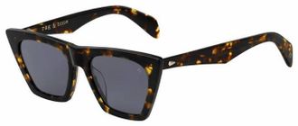 Rag & Bone Womens Rnb1025/s Cat Eye Sunglasses In Tortoise Dark Havana