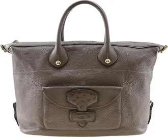 Loewe May Brown Leather Tote Bag (Pre-Owned)