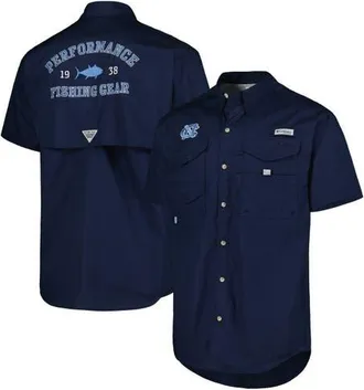 Columbia Mens Columbia Navy North Carolina Tar Heels Bonehead Button-Up Shirt at Nordstrom, Size X-Large