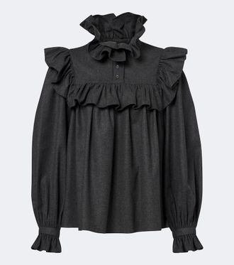 Chlo&eacute; Chlo&eacute; Blusa in flanella di lana e cashmere