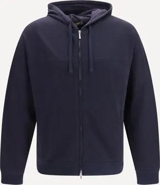 Loro Piana Felpa Bomber Neem in cotone e cashmere Man M
