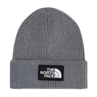 The North Face TNF Logo Box Cuffed Beanie - - Sport - unisex - Grigio - ONE SIZE