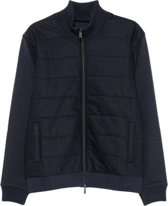 Fay Giubbino Zip Ricamo - Heren - Vesten met rits - Blauw - 2XL - Katoen - Hoodies & sweatvesten