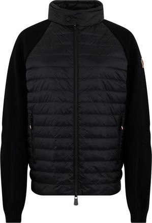 Moncler Black Quilted Mock Collar Jacket