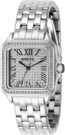 Invicta Angel Quartz Crystal Silver Dial Ladies Watch 50623