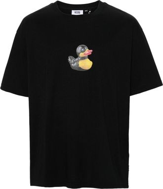 GCDS duck-print T-shirt - men - Cotton - M - Black