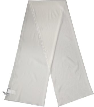 Dolce & Gabbana Off White Silk Neck Wrap Shawl Stole 200cm x 64cm Womens Scarf