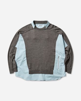 Undercover Women s Wool and Cotton Sweater Gray / Brown