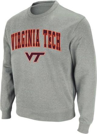 Colosseum Mens Colosseum Heather Gray Virginia Tech Hokies Arch & Logo Crew Neck Sweatshirt at Nordstrom, Size Small