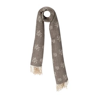 Liu Jo Accessoires, Dames, Grijs, ONE Size, Logo Sjaal