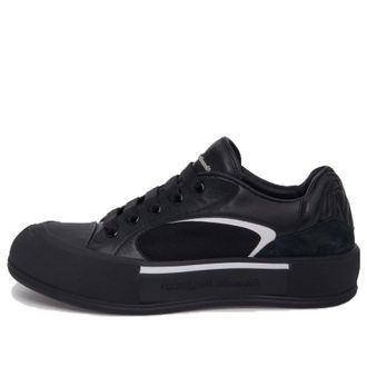 Alexander McQueen Skate Deck Plimsoll Shoes Black White 777241W4SS31070