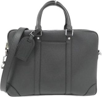 Louis Vuitton Pre-owned Taiga Aktetas - Heren - Vintage Handtas - Zwart - ONE Size - Leer - Vintage