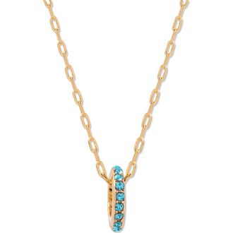 Brook & York Gabby Birthstone Necklace in Gold/Dec at Nordstrom