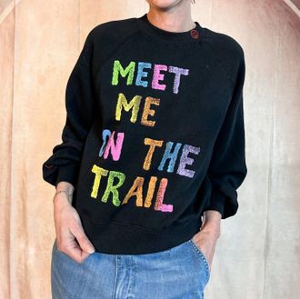 Madison New York Meet Me On The Trail Sweatshirt In Black