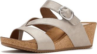 S&ouml;fft Emrie Womens Sandals Silver/Gold : 6.5 B - Medium, Synthetic