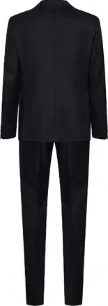 Tagliatore Mens Suit Vesuvio Black Virgin Wool Suits