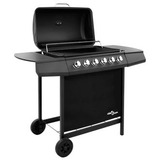 Berkfield Home Gas BBQ Grill with 6 Burners Black (FR/BE/IT/UK/NL only)