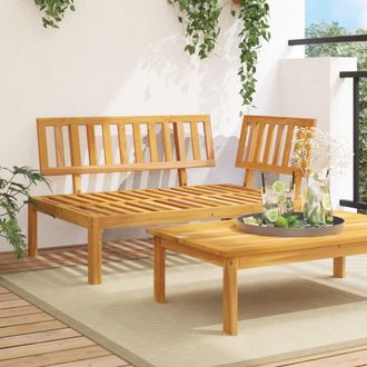 vidaXL Sof&aacute; De Esquina De Palets Para Jard&iacute;n Madera Maciza De Acacia Vidaxl