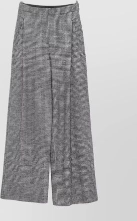 Emporio Armani high waist checked trousers pleated front