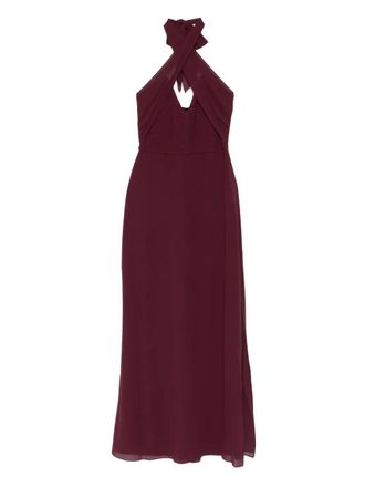 Patrizia Pepe twisted dress - women - Polyester/Polyester - 38 - Red