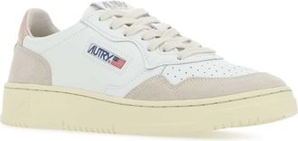 Autry Womens Two-Tone Leather And Suede Medalist Sneakers Ls37