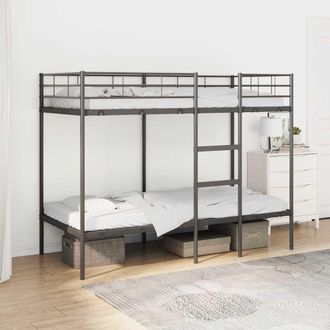 Berkfield Home Bunk Bed without Mattress Black 100x190 cm Steel