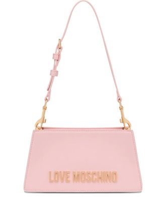 Love Moschino logo-lettering shoulder bag - Pink