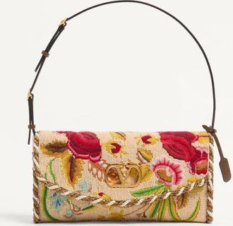 Valentino Garavani Valentino Garavani DeVain Embroidered Small Shoulder Bag Wo