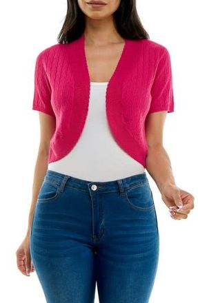 Nina Leonard Scalloped Bolero in Dragon Fruit at Nordstrom Rack, Size X-Large
