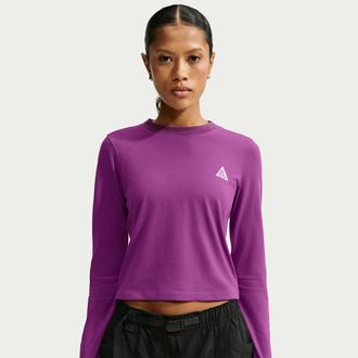 Nike Womens Nike ACG Dri-FIT Long-Sleeve Top in Purple | IO0574-505
