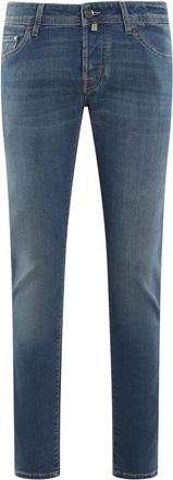 Jacob Cohen Super Slim Fit Broek - Heren - Slim Fit Jeans - Blauw - W33 - Katoen - Jeans