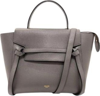 Celine Pre-owned Vintage Handbag - Dames - Vintage Handtas - Grijs - ONE Size - Leer - Vintage