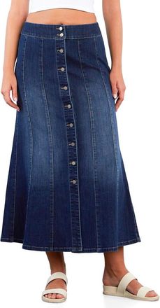 Wash Lab Denim Stretch Denim Maxi Skirt in Soft Blue at Nordstrom, Size 27