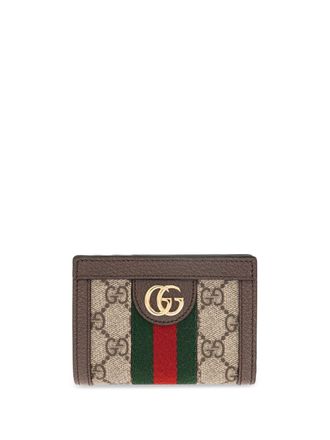 Gucci Ophidia bi-fold wallet - women - Polyurethane/Leather - One Size - Neutrals